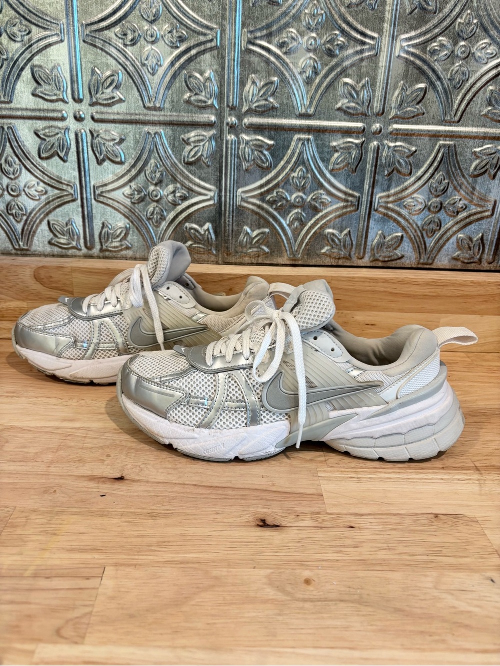 Nike Women’s White V2K Lace-Up Sneakers